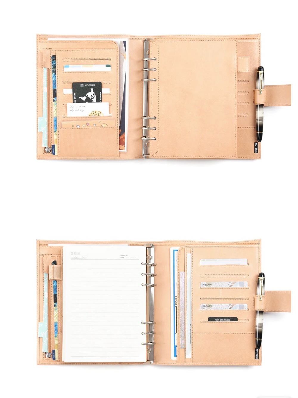 Moterm Luxe Rings Planner - A5 (Vegetable Tanned Leather)